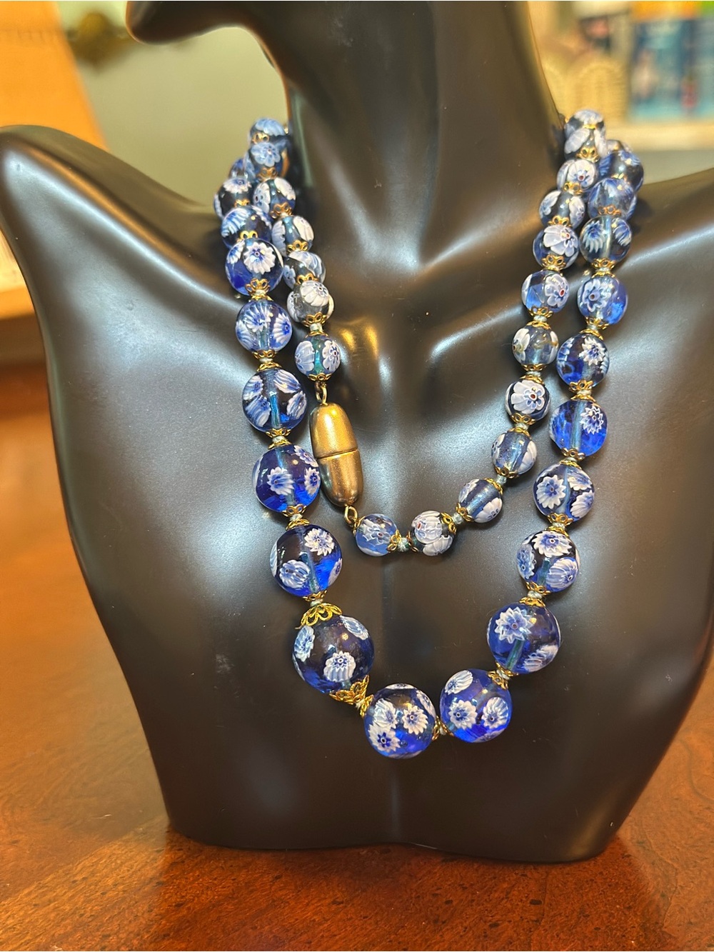 Venetian Murano Millefiori Glass Bead Necklace